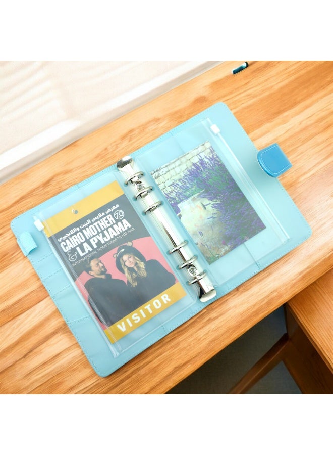 Faux leather wallet, money pouch, budget and notepad with card slots, cash and money compartment - A6 - Image 5